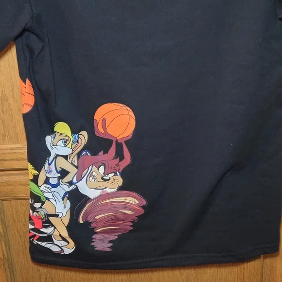 Looney Tunes Space Jam by FREEZE Black Short Sleeved T-Shirt Unisex Size Large - Picture 4 of 8
